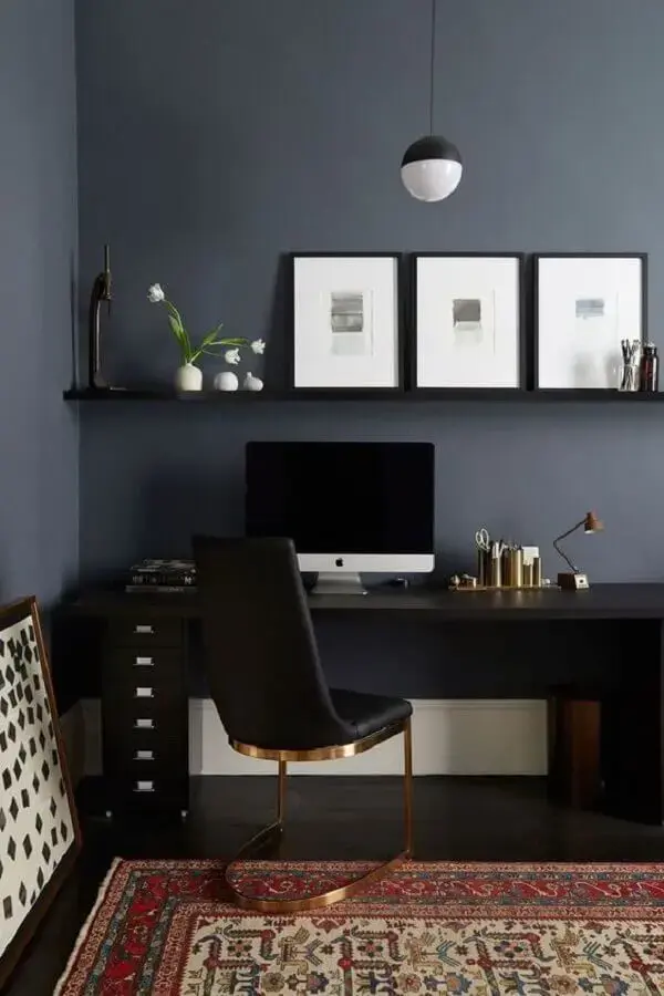 decoração moderna com cadeira para home office preto Foto Universe of Design
