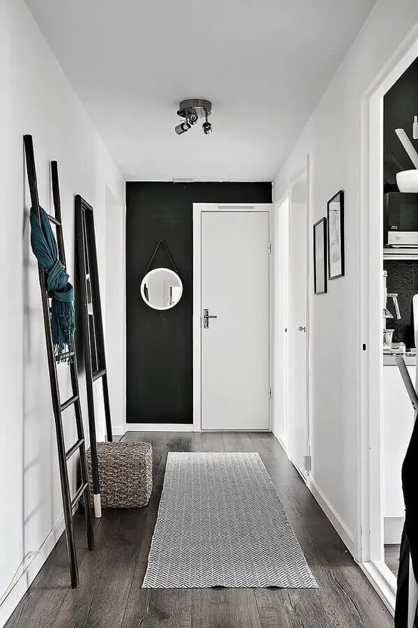decoração preto e branco para corredor Foto Planete-deco