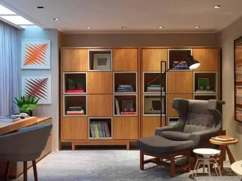 escritório decorado com poltronas modernas e confortáveis Foto My Fancy House