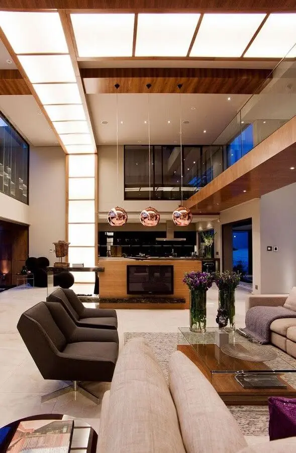 poltronas modernas e confortáveis para sala ampla e sofisticada Foto My Fancy House