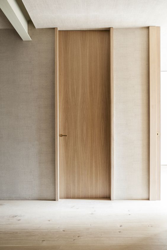 Porta de madeira para quarto moderno