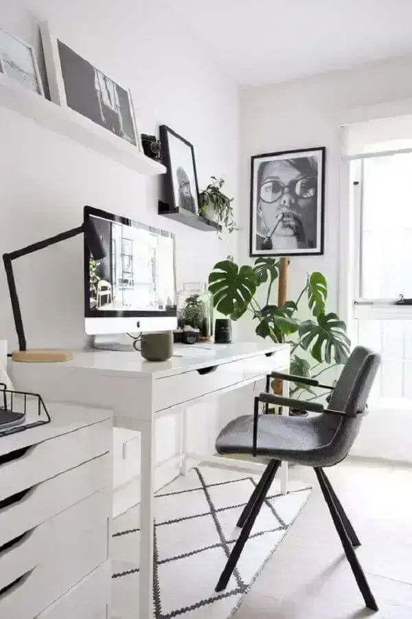 tendência de decoração 2021 com home office clean Foto Style Curator