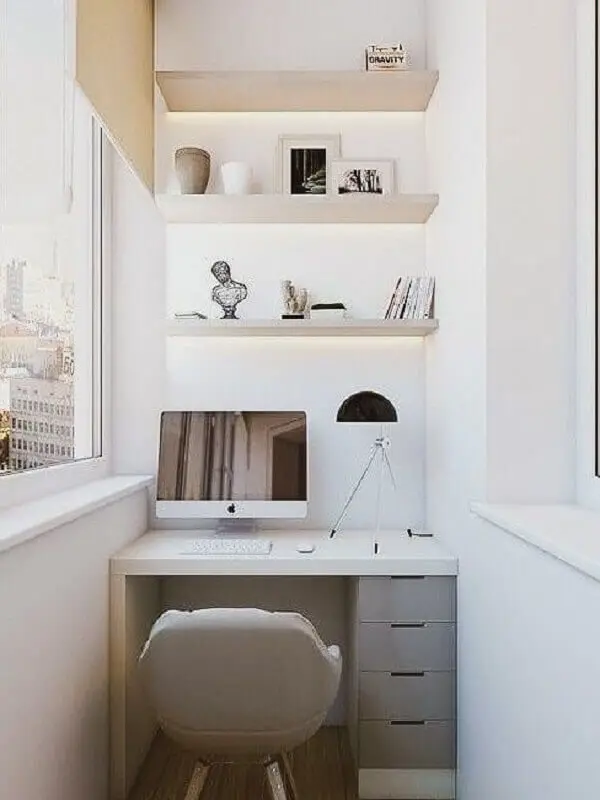 tendências de decoração para 2021 - decoração de home office pequeno Foto Pinterest