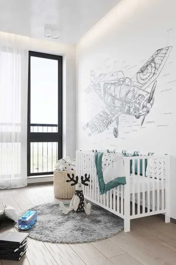 cores claras para quarto de bebê simples Foto Pinterest