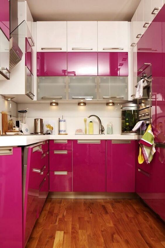 Cozinha rosa pink