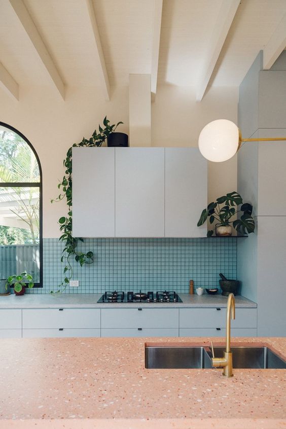 Cozinha azul moderna