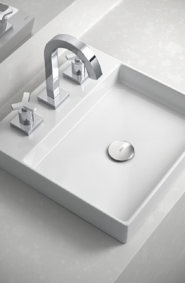 Modelo de cuba de apoio para banheiro Deca