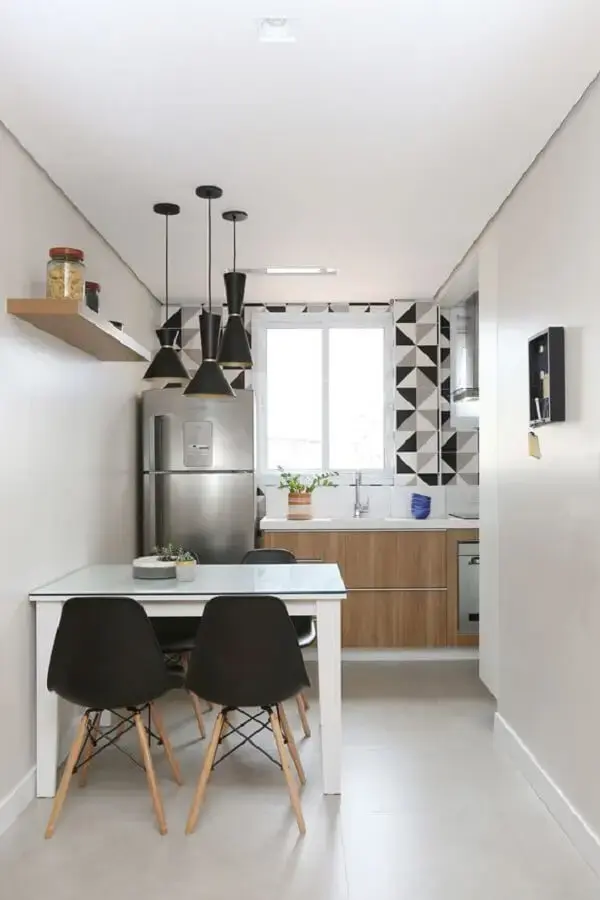 O revestimento de parede para cozinha geométrico traz estilo para o espaço