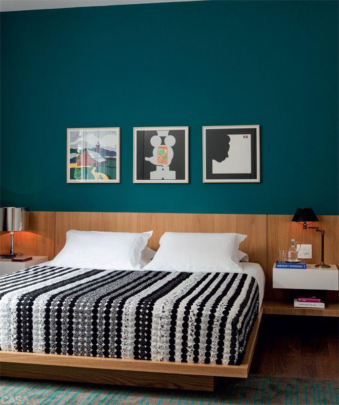 Decore seu quarto moderno com a cama feita de madeira