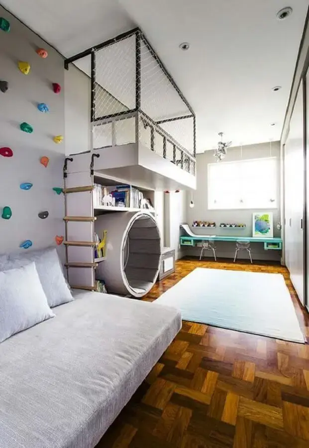 decoração de quarto para criança moderno com móveis planejados Foto Pinterest