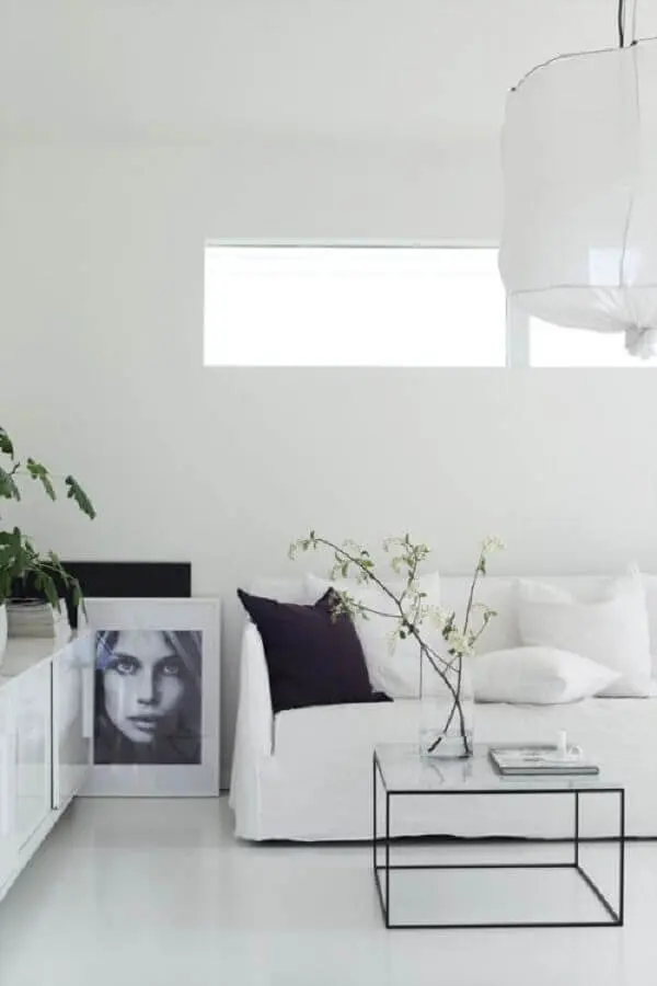 decoração de sala de estar minimalista Foto Bloglovin'