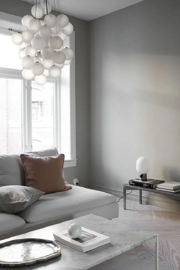 lustre moderno para decoração minimalista para sala de estar Foto Pinterest