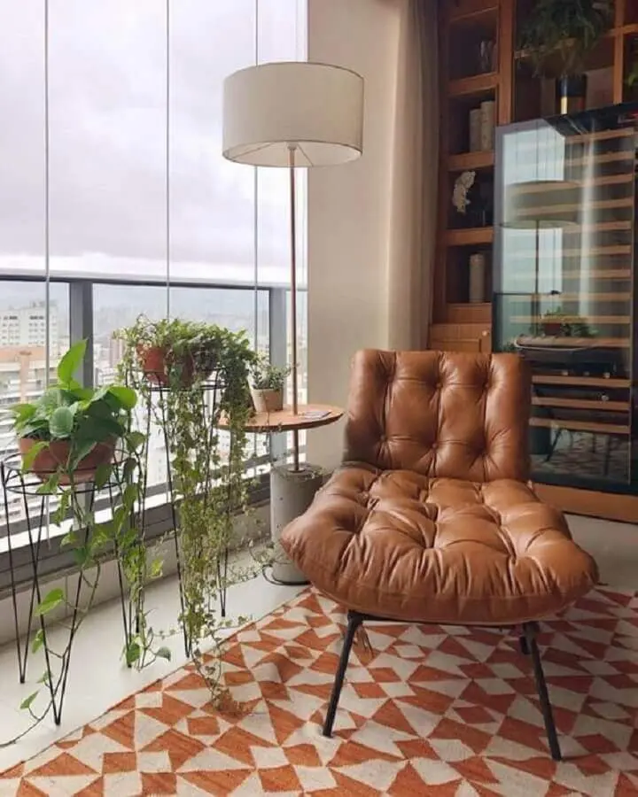 poltrona confortável para varanda de apartamento moderno Foto Pinterest