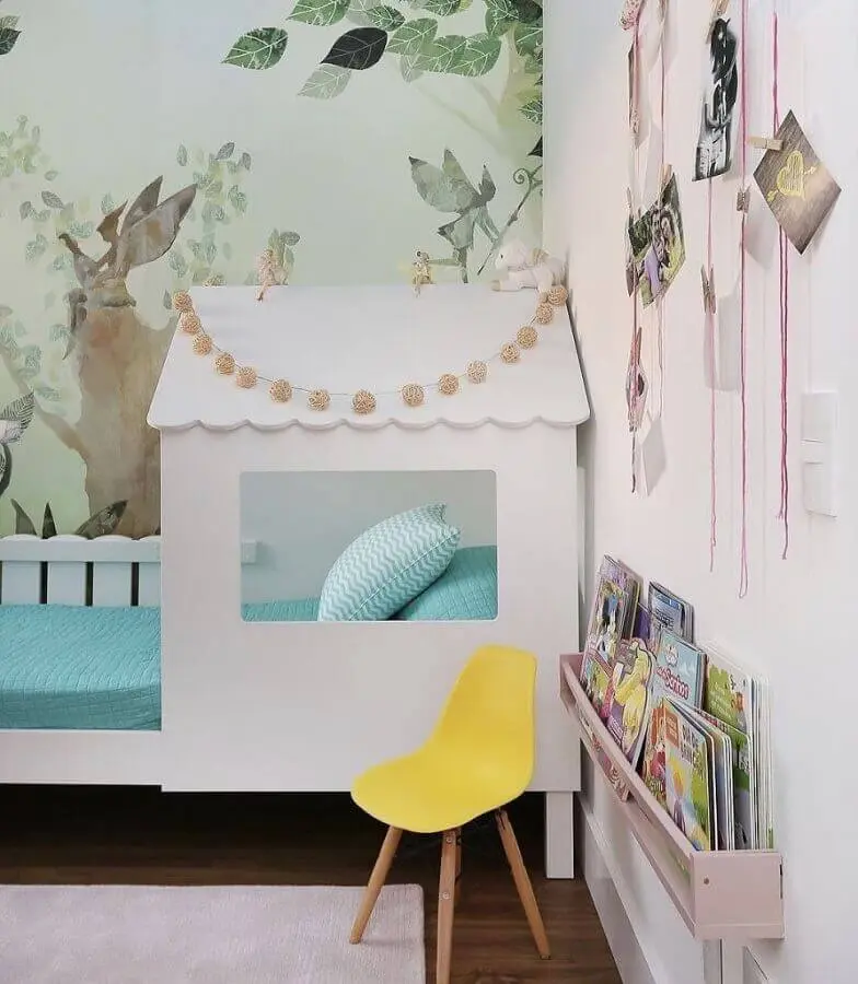 quarto para criança decorado com cama casinha Foto Eu Decoro