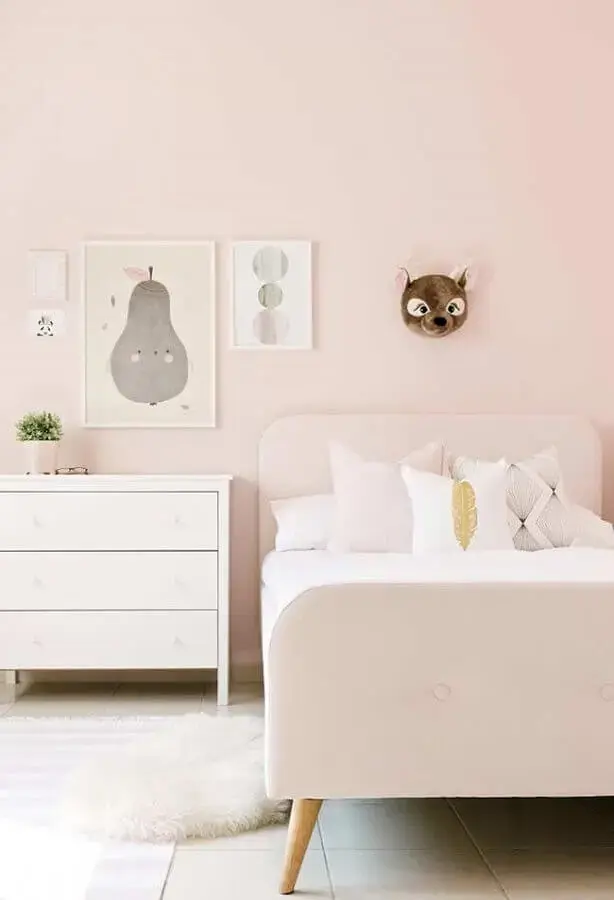 quarto para criança menina decorado em cor de rosa pastel Foto Cute & Paste