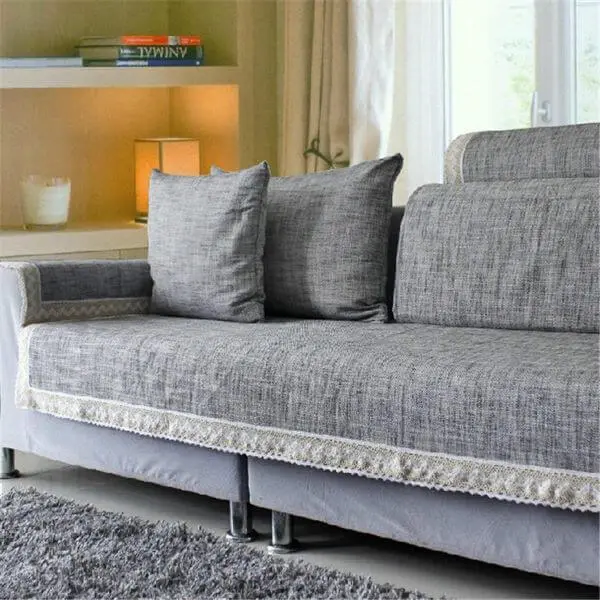 Capa de sofá cinza para sala moderna