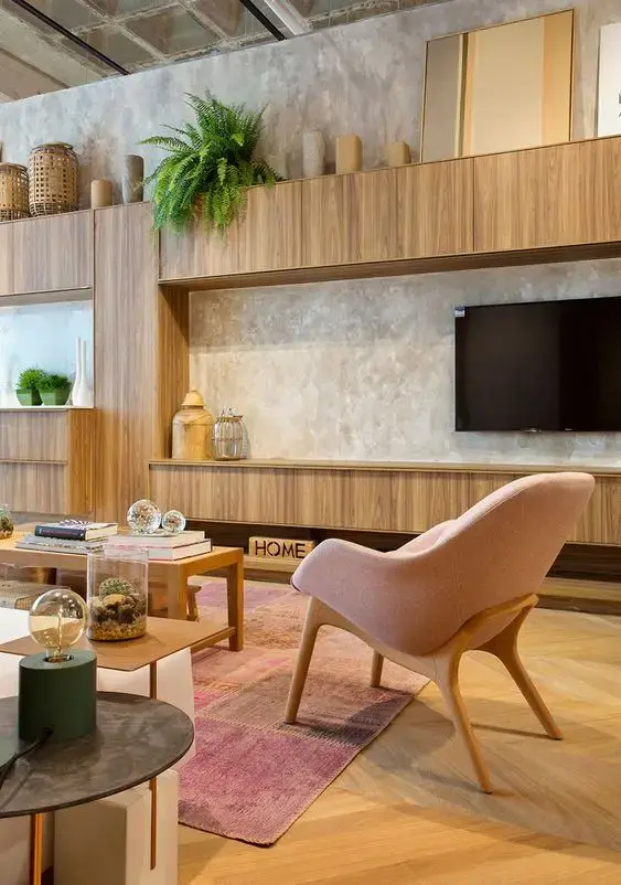 Móveis de madeira para sala de estar