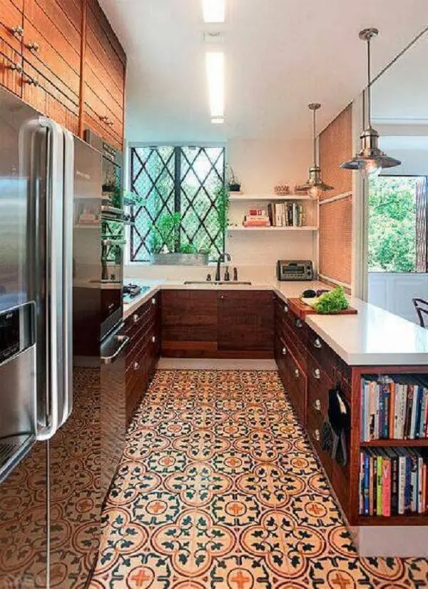 O azulejo antigo cozinha se destaca nesse ambiente