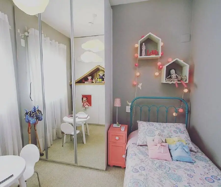 Nicho casinha para decoração de quarto infantil feminino pequeno