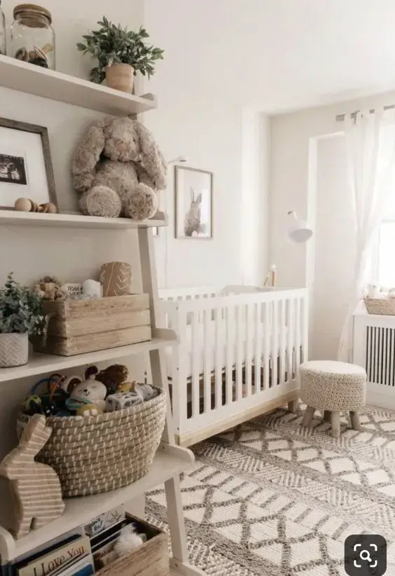Decoração minimalista para quarto de bebe retro