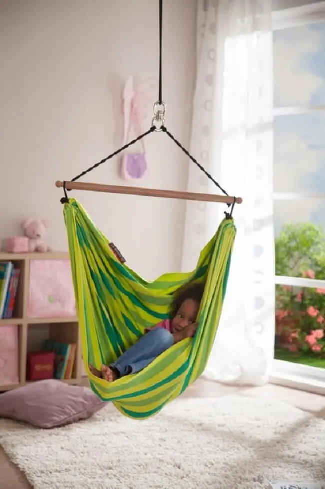 Decore o quarto das crianças com uma linda rede cadeira