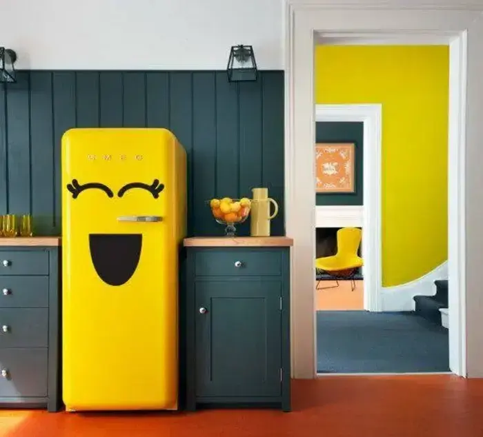 Personalize a superfície de eletrodomésticos da casa e deixe a decoração mais divertida. Fonte: Artesanato na rede