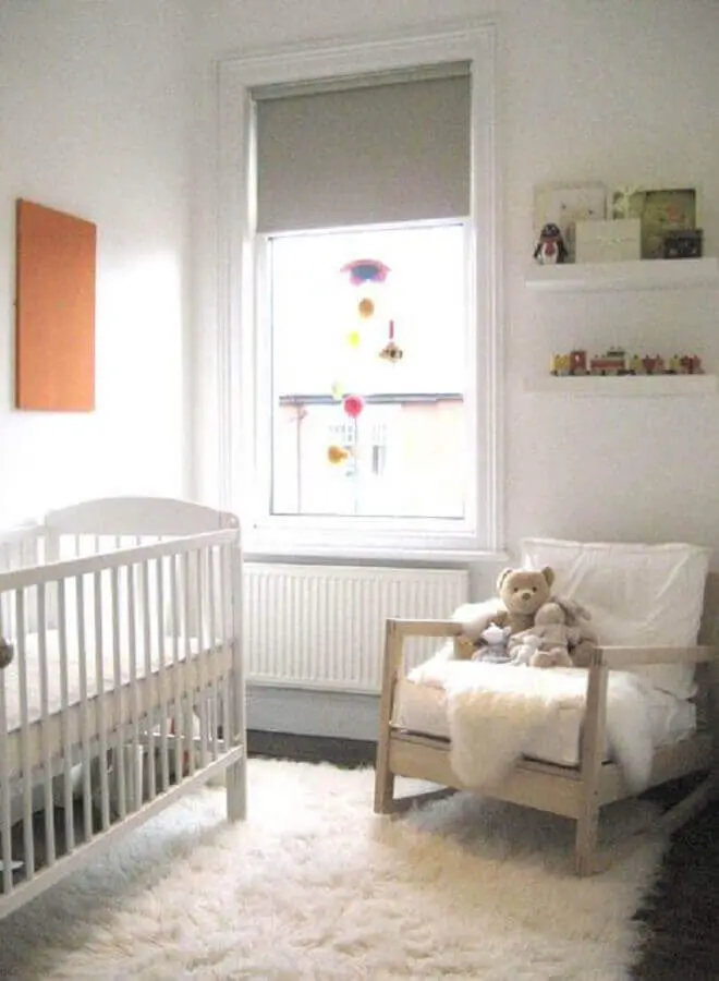 modelo de tapete felpudo para decoração de quarto de bebê simples Foto Pinterest