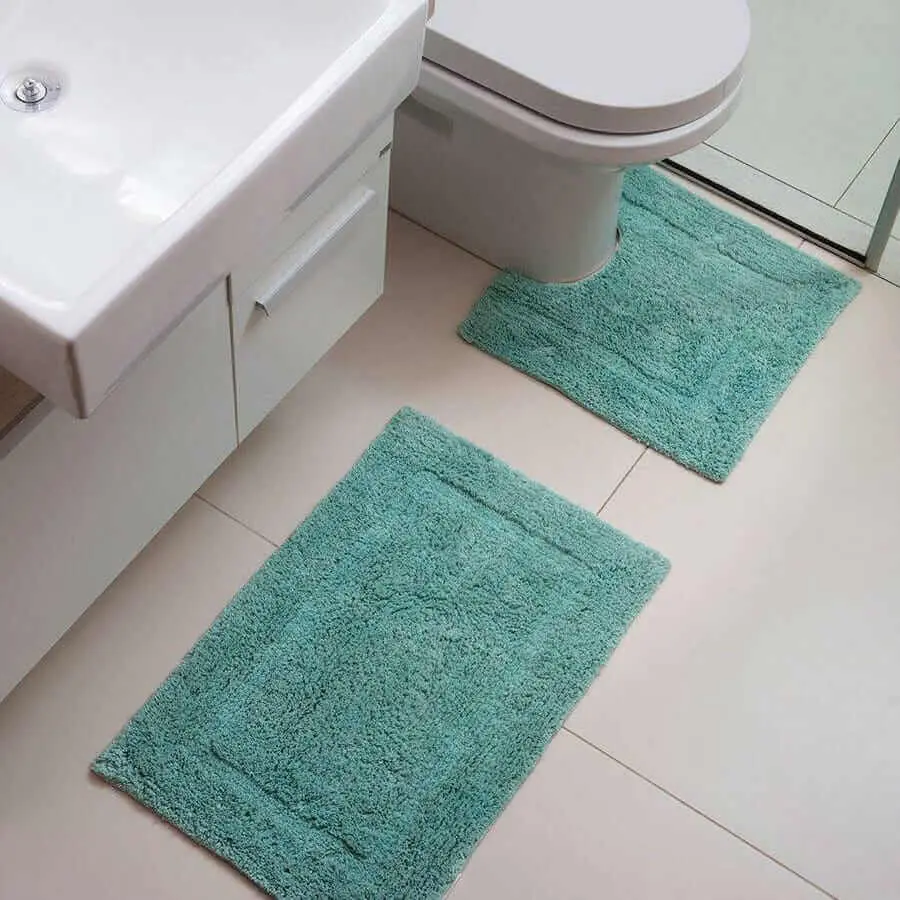 modelos de tapetes para decoração de banheiro Foto WP Tapetes