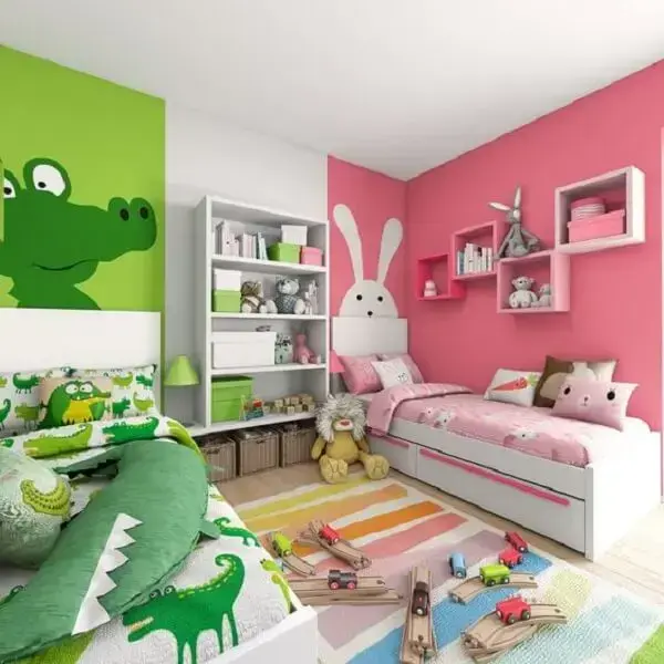 Almofadas decorativas para quarto infantil alegram o cômodo. Fonte: Pinterest