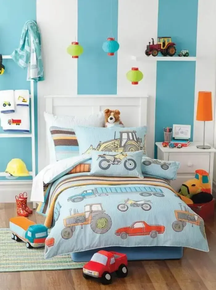Kit almofadas para quarto infantil com temática de veículos. Fonte: Pinterest