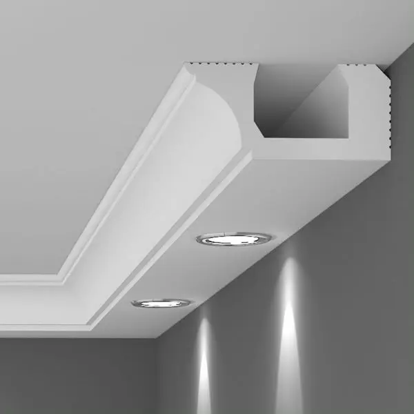  Rodapé de gesso para teto com iluminação