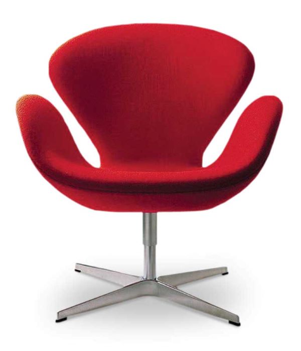 Cadeira vermelha para sala de estar moderna