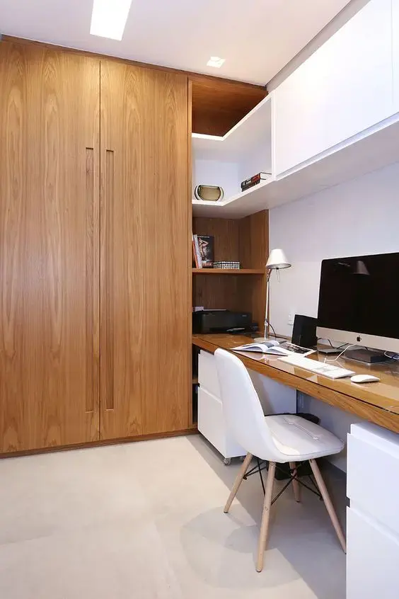 Móveis planejados com armário de escritório