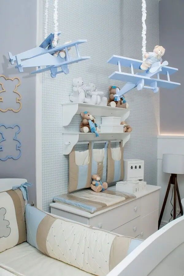 cores pastéis para quarto de bebê azul Foto Pinterest