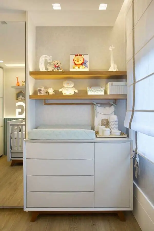 decoração com cômoda para quarto de bebê planejado Foto Pinterest