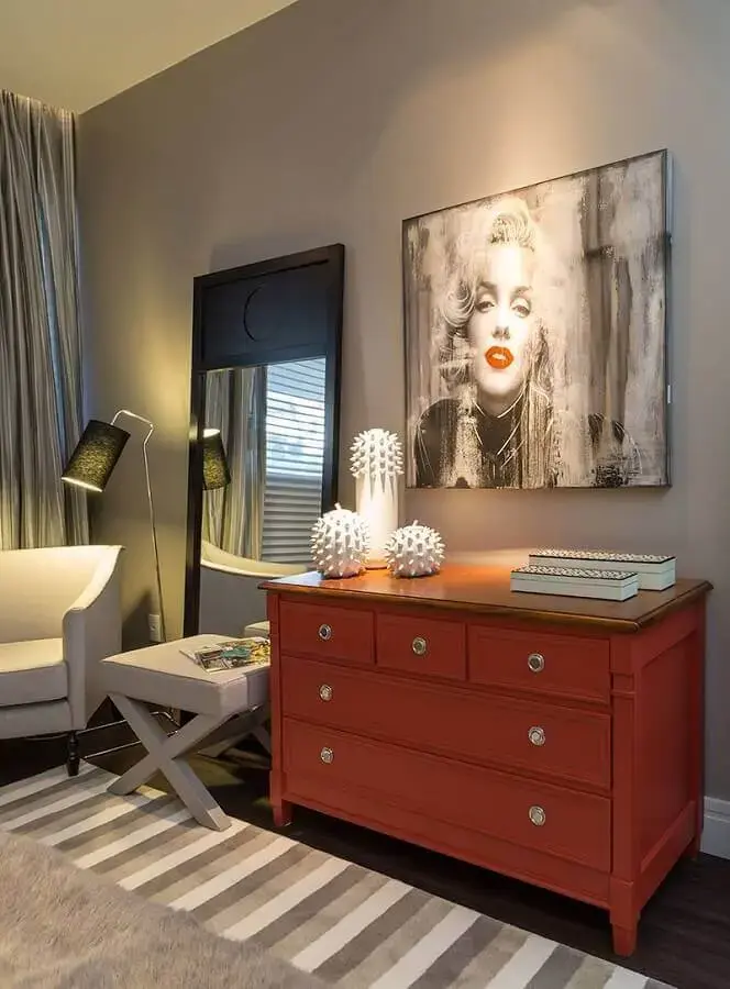 decoração moderna com cômodas coloridas para quarto Foto Pinterest