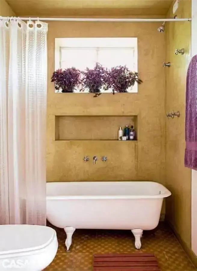 decoração simples para banheiro com banheira de imersão vitoriana Foto Fashion Bubbles