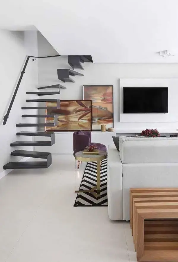 Tipos de piso porcelanato branco para sala de estar