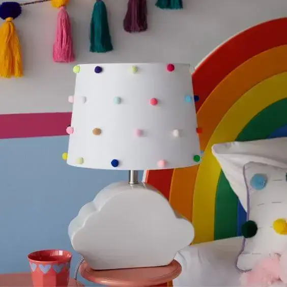Luminária para quarto infantil colorido