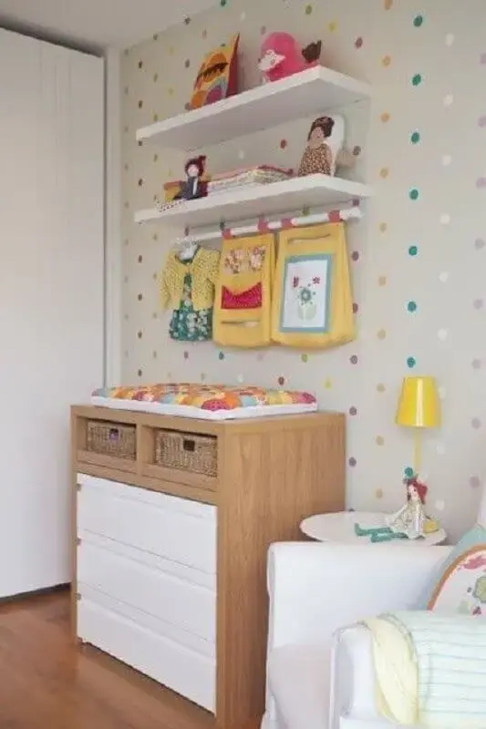 decoração de quarto simples com cômoda de bebê com trocador Foto Pinterest
