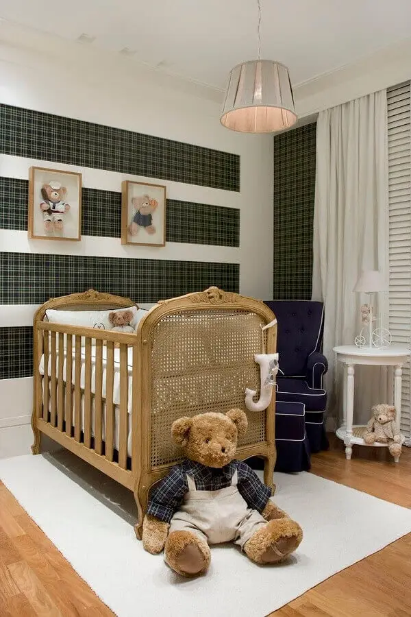 dicas de decoração para quarto de bebê com ursinhos de pelúcia Foto Pinterest