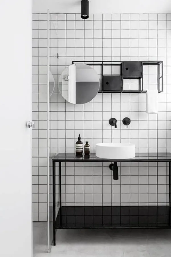 ideias de decoração para banheiro minimalista Foto Elle Decor