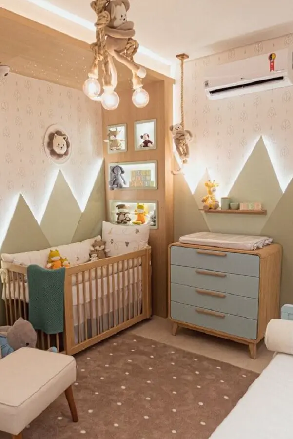 Como decorar um quarto de bebê moderno em tons pastéis Foto Grão de Gente