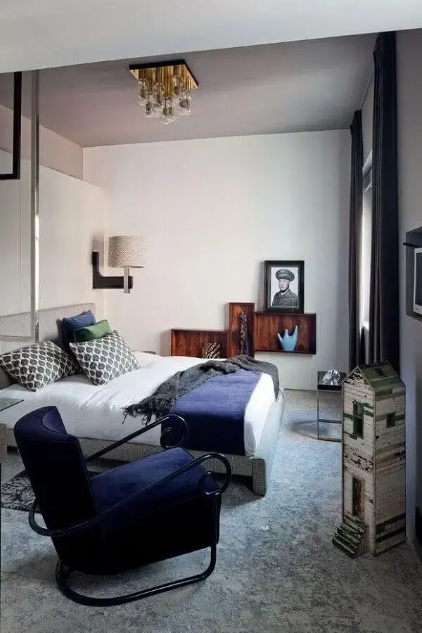 Decoração com poltrona confortável para quarto de casal Foto Pinterest