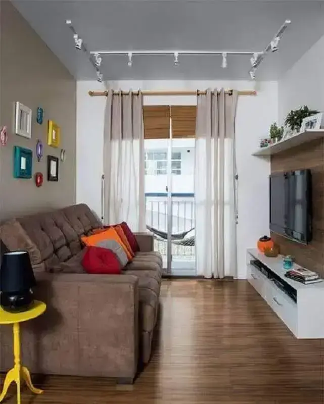 Ideias de cores para sala pequena com decoração simples Foto Decor Fácil
