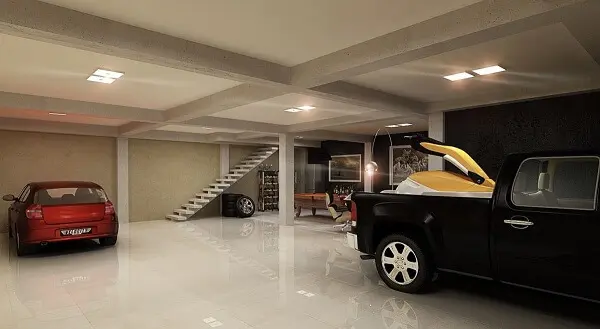 Piso cerâmica polido para garagem subterrânea 