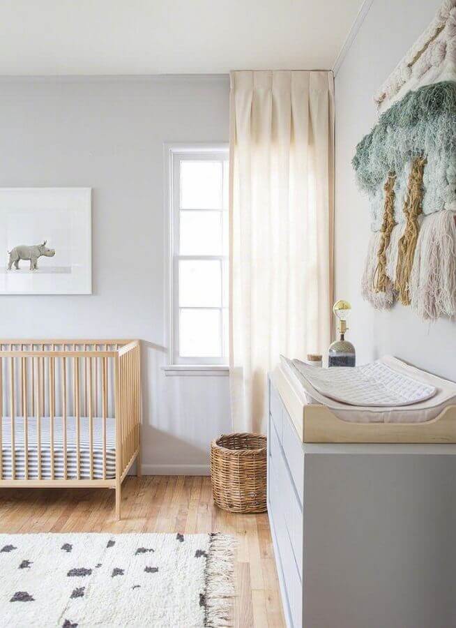 Cores claras para decoração de quarto de bebê unissex Foto Decor Fácil