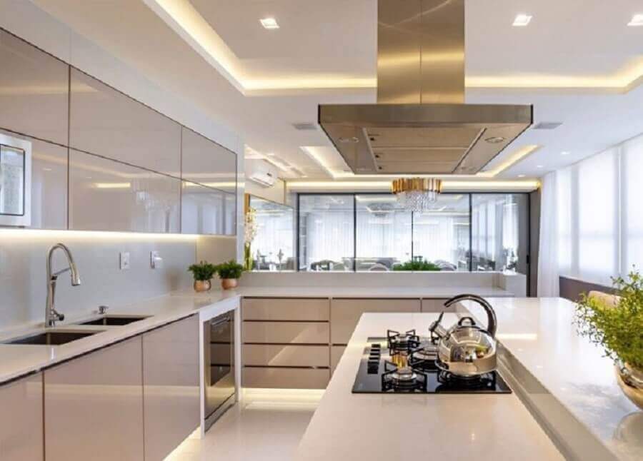  Cores neutras para decoração de cozinha planejada de luxo Foto Vanessa Guerra Arquitetura