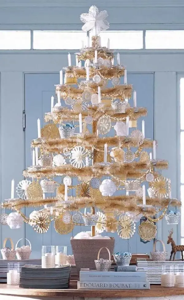 80 Modelos de Árvore de Natal Dourada e Dicas Para Iluminar o Décor