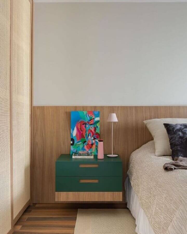 Gaveteiro para quarto decorado com moveis planejados Foto Duda Senna